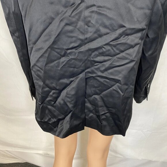 NEW BANANA REPUBLIC  Women's Satin Single-Breasted Suit Jacket Size 12T Black - Picture 7 of 14
